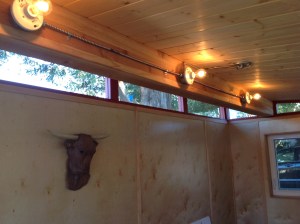 Mike Jones enjoys the light that comes into his Modern-Shed home office from the clerestory windows.