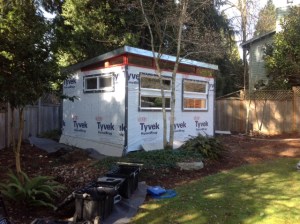 Jesse's Modern-Shed was the first to go up.