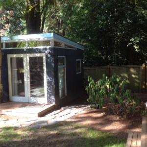 The couple's fourth shed will sit to the right of the guest suite.